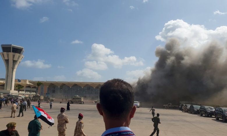صورة عاجل: الأمم المتحدة تُحمل الحوثيين رسميا مسؤولية الهجوم على مطار عدن