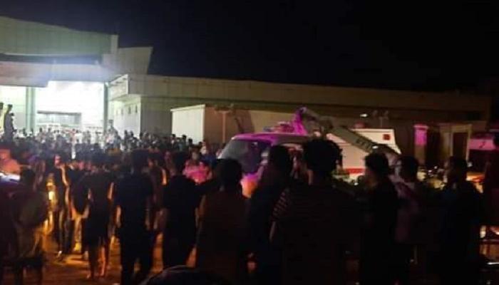 صورة مقتل العشرات جراء انفجار وحريق مركز عزل كورونا في العراق واعلان حالة الطوارئ