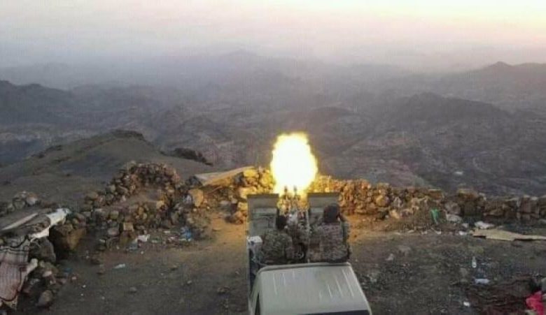 صورة مواجهات بين الجيش والحوثيين في الصياحي والأحطوب ووادي الصوم بتعز