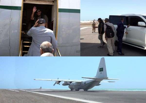 صورة العميد طارق صالح يغادر المخا إلى المملكة العربية السعودية
