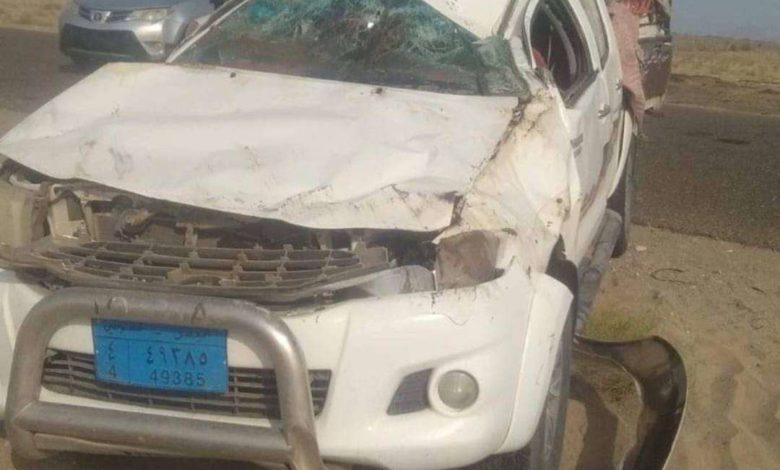 صورة إصابة ستة أشخاص في حادث مروري بعدن