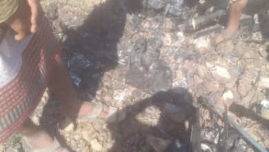 صورة القوات الجنوبية في جبهة كرش تسقط طائرة درونز حوثية 