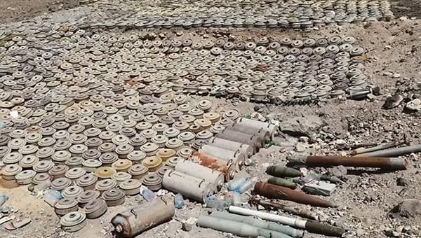 “مسام” ينتزع 1.119 لغمًا وعبوة ناسفة في عدة محافظات خلال أسبوع
