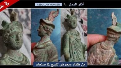 صورة عمليات نهب وتجريف لآثار “ظفار” التاريخية في إب