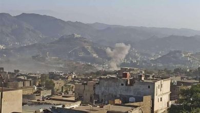 صورة مليشيات الحوثي تستهدف مواقع الجيش شرق مدينة تعز