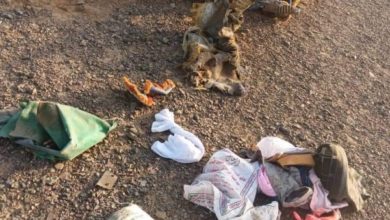 صورة مقتل شابين جراء إنفجار لغم حوثي في تعز 