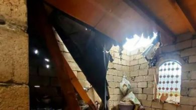 صورة جماعة الحوثي تقصف منزلا في الضالع بطائرة مسيرة