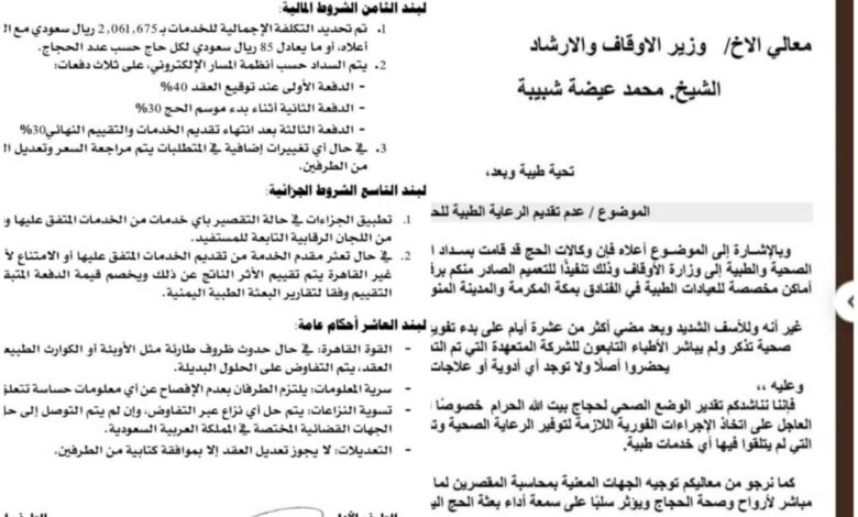 صورة الحجاج اليمنيون يشكون غياب الرعاية الطبية في الأراضي المقدسة