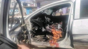 تعز.. إصابة قيادي بارز في اللواء ٣٥ مدرع ومرافقيه بتفجير سيارته بالتزامن مع ذكرى استشهاد الحمادي