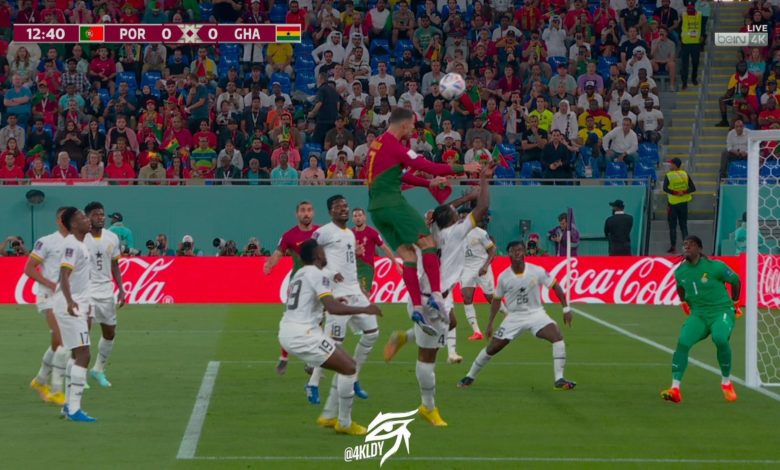 صورة انتهاء الشوط الأول من مباراة البرتغال وغانا بهذه النتيجة