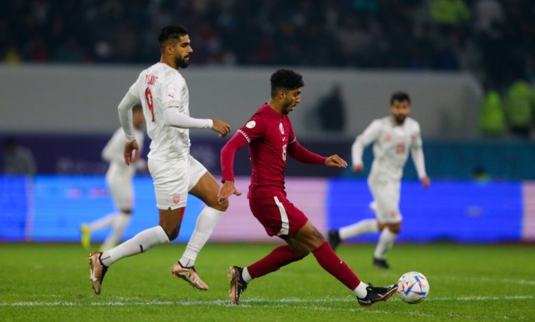 صورة انتهاء المباراة بين قطر والبحرين بهذه النتيجة