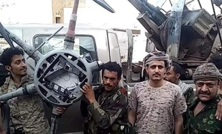صورة إسقاط طائرة مُسيّرة في تعز