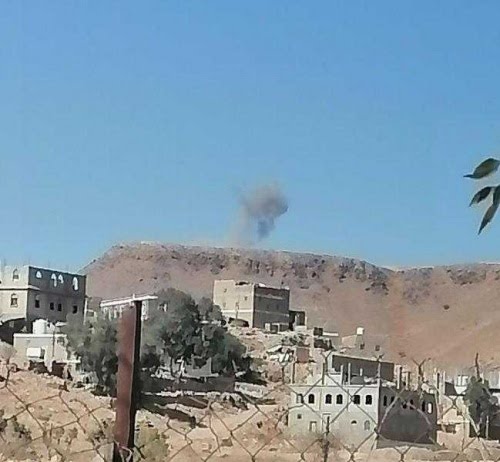 صورة مليشيا الحوثي تقصف مناطق في يافع على حدود البيضاء