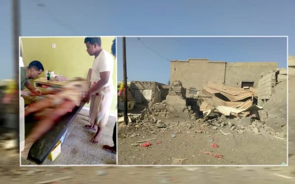 جرائم الحوثي وقصف منازل السكان في الحديدة غرب اليمن