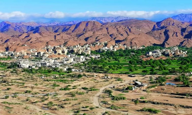 صورة اعتداء إرهابي بطيران مُسيّر على مواقع دفاع شبوة في منطقة المصينعة