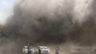 تفجير مطار عدن