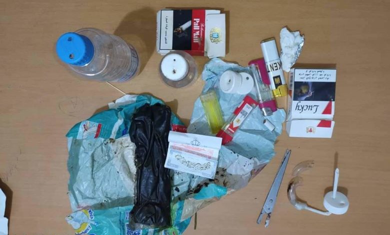 صورة أمن الريدة وقصيعر تلقي القبض على شخص بحوزته كمية من مادة الحشيش