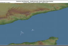 صورة زلزال جديد يضرب سواحل محافظة شبوة