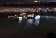 صورة سقوط سيارة في البحر بعدن اثر حادث مروع (صورة)