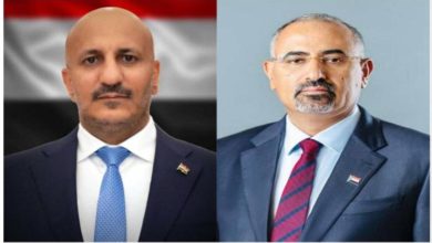 صورة نائبا رئيس مجلس القيادة الرئاسي الزُبيدي وطارق صالح يؤكدان دعمهما لإجراءات البنك المركزي
