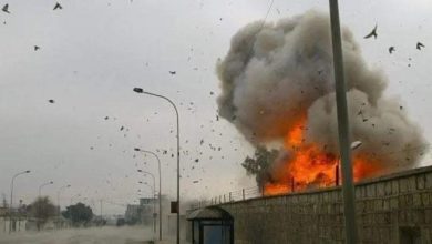 صورة قصف مقرات الحشد الشعبي شمال بابل في العراق