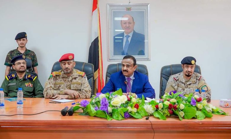 صورة محافظ شبوة يرأس لقاء موسع بحضور بن عزيز والشريف والبقمي