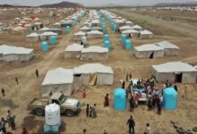 صورة تضرر أكثر من 6 آلاف أُسرة جراء سيول الأمطار في مخيمات النازحين بمارب