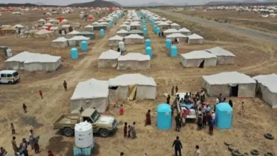 صورة تضرر أكثر من 6 آلاف أُسرة جراء سيول الأمطار في مخيمات النازحين بمارب