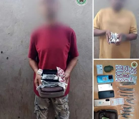 صورة ضبط متهمين بترويج المخدرات بحوزتهما 23 لفافة حشيش بعدن