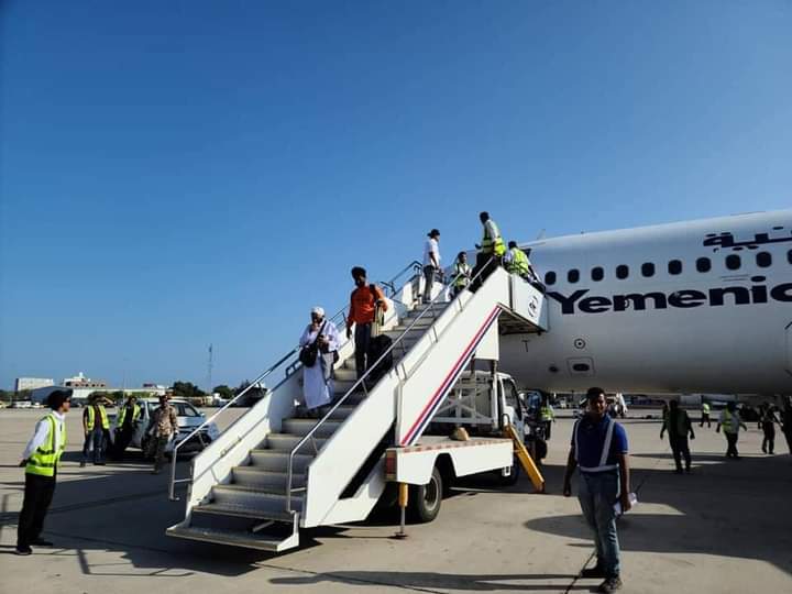 مطار عدن الدولي يستقبل أول رحلة طيران قادمة من السودان بعد الهجوم الارهابي