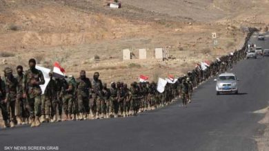 صورة تحت مسمى نصرة فلسطين.. الحوثي يرسل مقاتليه إلى مأرب