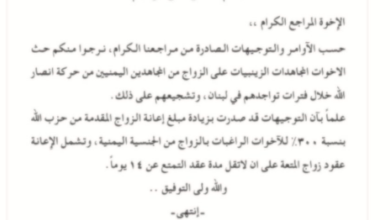 صورة حسن نصر الله يدعوا اللبنانيات لتسهيل المسيرة القرأنيه للحوثيين بهذه الطريقة !